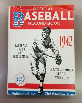 1942 The Sporting News Baseball Guide Record Book