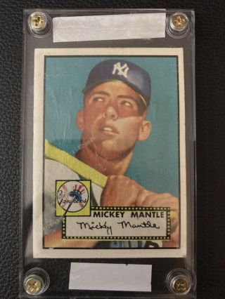 Topps 1952 Mickey Mantle York Yankees 311 Baseball Card Authentic.