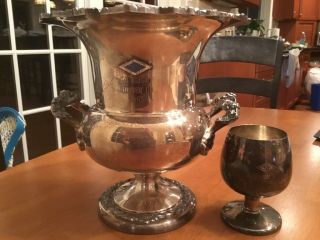 (2) 1965 Westchester Country Club Rye Ny Golf Trophies - Sheridan Silverplate