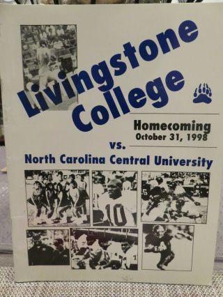 North Carolina Central Vs.  Livingstone College Football Program October 31,  1998