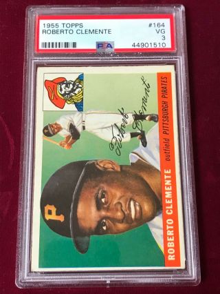 1955 Topps 164 Roberto Clemente Rc Rookie Psa 3 Pittsburgh Pirates (sc1 - 510)