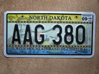 2016 North Dakota Chippewa License Plate.  115 Grams