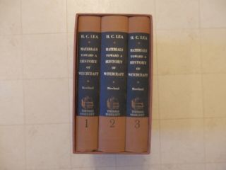 Materials Toward A History Of Witchcraft By H.  C.  Lea With Slipcase 3 Volumes
