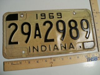 Hamilton County Ind.  1960s Vintage Hot Rod Carmel Indiana 1969 License Plate Tag