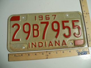 Hamilton County Indiana 60s Muscle Car Old Carmel Indiana 1967 License Plate Tag
