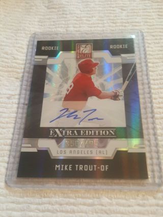 2009 Donruss Elite Extra Edition Mike Trout Rc Auto Serial 