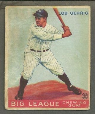 1933 Goudey 160 Lou Gehrig