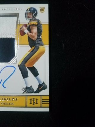 2018 NATIONAL TREASURES MASON RUDOLPH ROOKIE PATCH AUTO 18/99 TRUE RPA STEELERS. 2