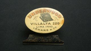 Vintage &,  Advertising Clip,  Underwood,  Lemare - In Metal.