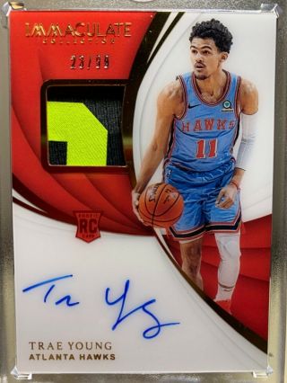 2018 - 19 Trae Young Rpa Immaculate 23/99 Hawks