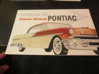 1956 Strato - Streak Pontiac Fold Out Brochure