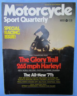 1971 Motorcycle Sport Book Racing Trackmaster Triumph Bsa Norton Ducati Mx Drags