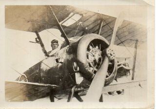 63458 Vintage Wwi Airplane Photo 1917 Uk Sopwith Camel With Rfc Pilot In Cockpit