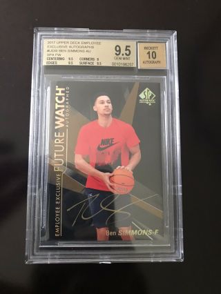 2017 Ben Simmons Sp Authentic Employee Exclusive Future Watch Rc Auto Bgs 9.  5/10