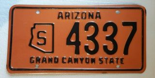 1966 Arizona State Government License Plate 4337