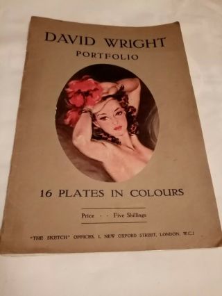 13 David Wright Colour Plates Of Pin Ups From The Sketch