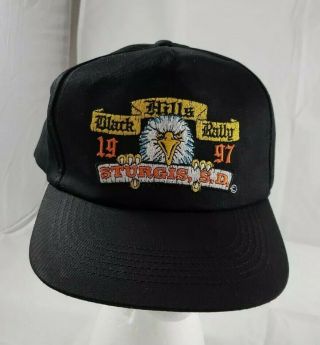 1997 Vintage Sturgis Baseball Cap Hat Black Hills Rally Snapback