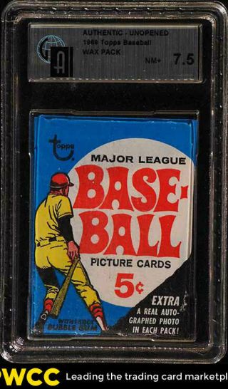 1969 Topps Baseball Wax Pack Gai 7.  5 Nrmt,  (pwcc)