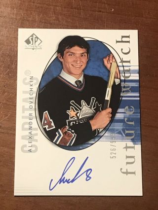 2005 Sp Authentic Alexander Ovechkin Future Watch Auto Rc Rookie Card D 999