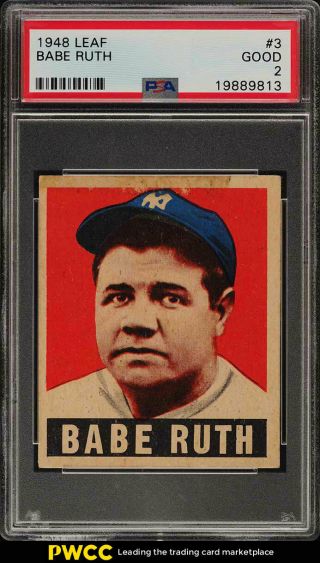 1948 Leaf Babe Ruth 3 Psa 2 Gd (pwcc)