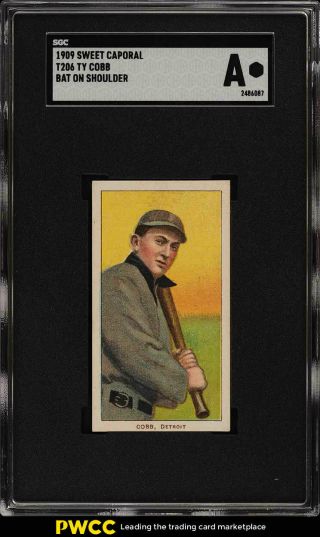 1909 - 11 T206 Ty Cobb Bat On Shoulder Sgc Auth (pwcc)