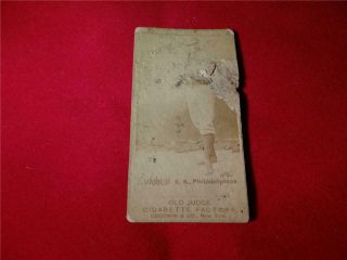 1888 N172 (bat On Shoulder) Daniel Webster Shannon Old Judge Baseball Card A 