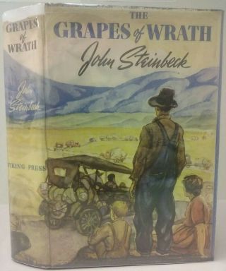 1939 The Grapes Of Wrath - ️ John Steinbeck Hardcover Book Dj First Edition Mylar