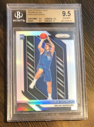 Luka Doncic 2018 - 19 Prizm Silver Refractor Rookie Card Rc Bgs 9.  5 Gem