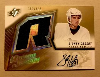 05 - 06 Spx Upper Deck Sidney Crosby Rookie,  Jersey & Auto 191,  383/499 2005 - 06