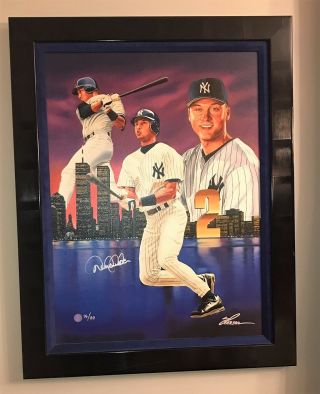 Derek Jeter Signed Limited Edition Giclee On Canvas.  The King Of York