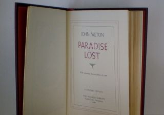 lmt ed - Paradise Lost - John Milton - Franklin library 3