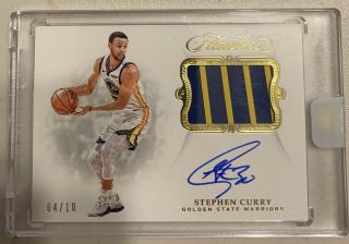Steph Curry 2018 - 19 Flawless Gold Patch Auto 1/10