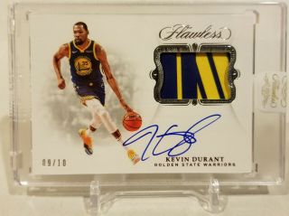 2018 - 19 Flawless Kevin Durant Encased Signature Prime Patch Auto 9/10 Logo