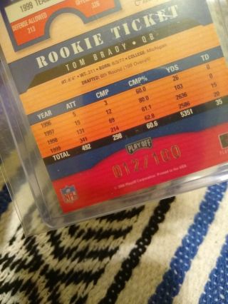 2000 Playoff Contenders Rookie Ticket, .  2000 Tom Brady Bowman