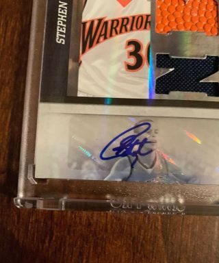 2009 - 10 Stephen Curry Absolute Auto Jersey Ball Patch RC /499 RARE GS Warriors 2