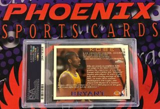 Kobe Bryant 1996 - 97 Topps Chrome Basketball 138 PSA 9 Rare Lakers 2