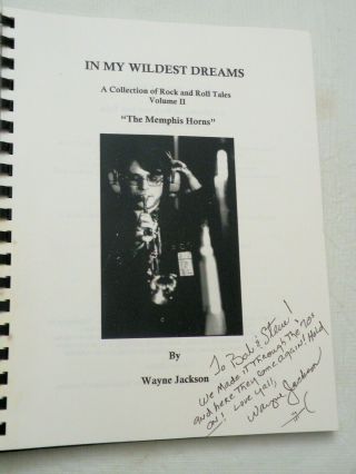 2 Books,  In My Wildest Dreams by Wayne Jackson Vol 1&2 JAZZ MUSICIAN BOTH SIGNED 3