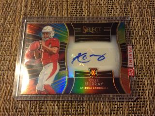 Kyler Murray 2018 Panini Select Football Xrc Tie - Dye Auto 11 Of 25 Redemption.