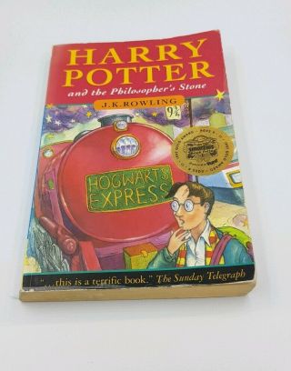 Harry Potter And The Philosopher’s Stone Pb Book First Edition 8th Print