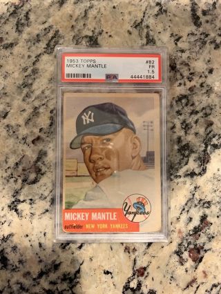 1953 Topps Mickey Mantle 82 Psa Fr 1.  5