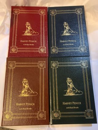 Harvey Penick.  Easton Press,  Collector’s Edition.  Set Of 4 Golf Leather