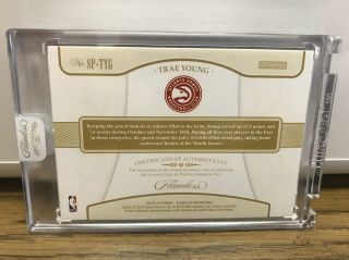 2018 - 19 Flawless Trae Young RC RPA Auto 06/15 4 - Color Game Worn Patch RARE 2
