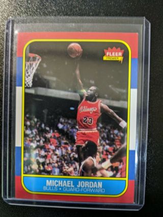 1986 - 87 Fleer Michael Jordan 57 Authentic Rc Card