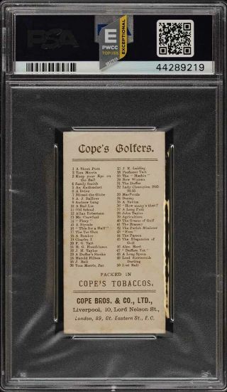 1900 Cope Bros Cope ' s Golfers Old Tom Morris ROOKIE RC 2 PSA 4 VGEX (PWCC - E) 2