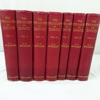 7 Volume Treasury Of David Commentary On Psalms By Charles Spurgeon 1905