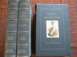 A History Of British Birds By Thomas Bewick Folio Society 2 Vols In Slipcase