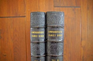 1852 David Davidson The Comprehensive Family Bible 2vols