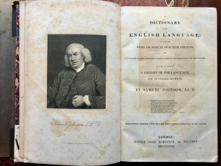 1828 Dictionary of the English Language in 2V by Samuel Johnson 2