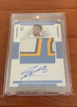 2016 - 17 National Treasures Jamal Murray /99 Rc 4 - Color Patch Auto