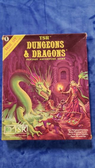 Tsr Dungeons And Dragons Basic Set Orig Dice/crayon,  1st Moldvay 1011 1981